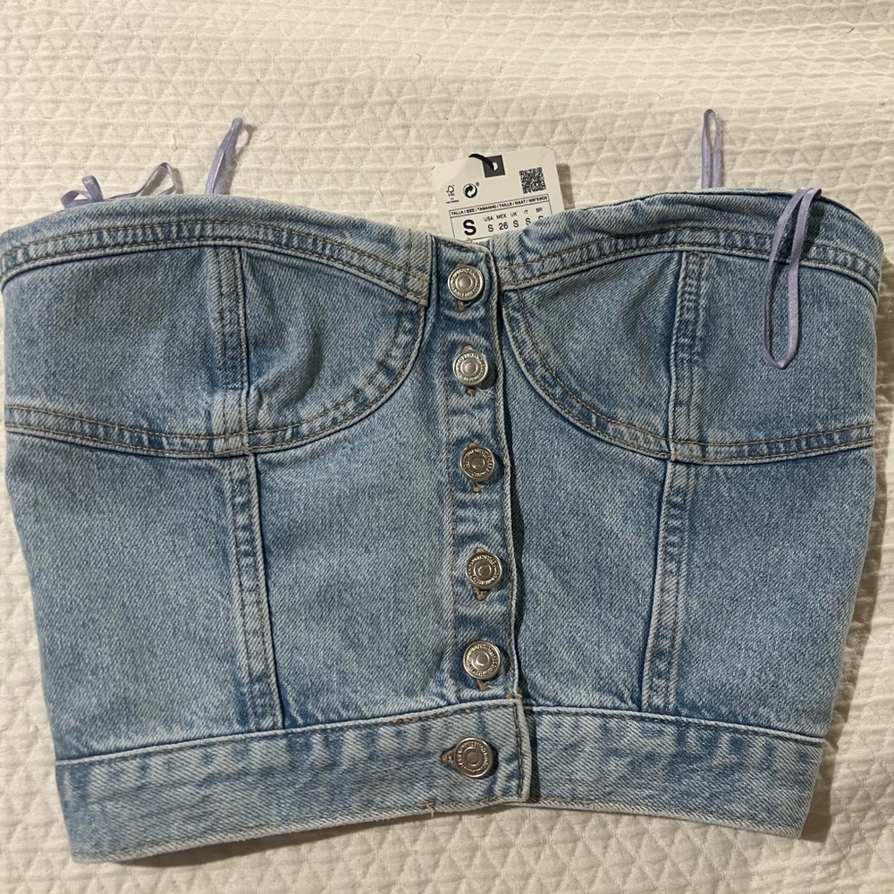 Denim crop top